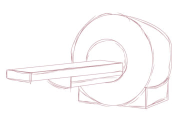 Tegning af MR scanner